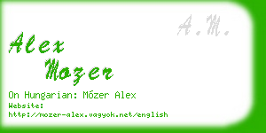 alex mozer business card